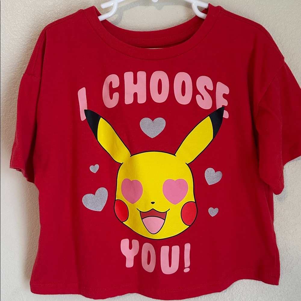 🌸Pokemon Pikachu Valentine Cropped Tee🌸